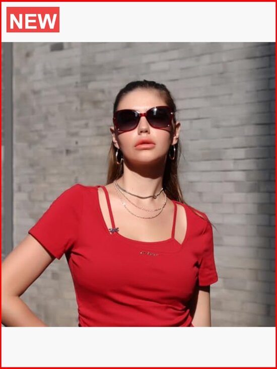 Vintage Square Polarized Sunglasses UV400 Protection for Women main image 5